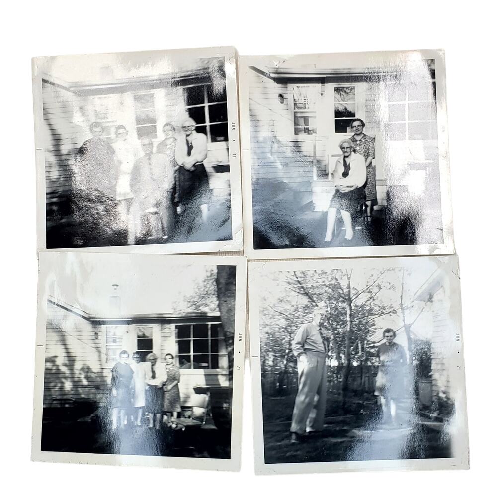 Vtg Blurry Photos of Family Original Monochrome Photography Found Portrait Lot 4